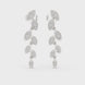 Graduated lab grown diamond drop earrings in gold with modern cascading pave design by Signora Jewels