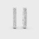 Small gold diamond huggie hoop earrings for women