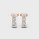 Vertical diamond stud earrings