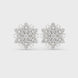 Diamond floral snowflake stud earrings in gold by Signora Jewels