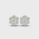 Oval pave diamond earrings for women