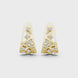 Diamond geometric openwork earrings in gold by Signora Jewels