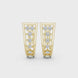 Geometric open diamond earrings in gold by Signora Jewels