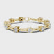 Minimal round diamond station bracelet in gold with lab grown diamonds by Signora Jewels