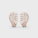 Diamond wave hoop earrings in gold by Signora Jewels