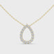 Minimal pear shape diamond teardrop pendant in gold with lab grown diamonds by Signora Jewels