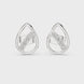 Diamond leaf teardrop stud earrings in gold by Signora Jewels