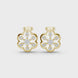 Geometric diamond hoop earrings