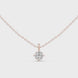Minimal cushion cut solitaire diamond pendant in gold with lab grown diamond by Signora Jewels