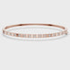 Minimal round diamond bangle bracelet in gold with delicate lab grown diamonds by Signora Jewels