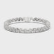 Classic double row lab grown diamond tennis bracelet with round cut diamonds in yellow white and rose gold