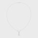 Diamond criss cross necklace with V shape pendant design