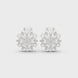 Floral diamond statement earrings in gold with lab grown diamonds by Signora Jewels