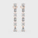 Gold multi shape diamond stud earrings for women