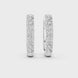 Diamond huggie hoop earrings with round diamonds in U-cut setting