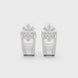 Diamond floral geometric earrings in gold by Signora Jewels
