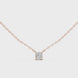 Minimal round cut solitaire diamond pendant in gold with lab grown diamond by Signora Jewels