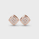 Diamond hoop stud earrings in gold by Signora Jewels