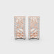 Modern geometric diamond hoop earrings