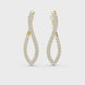 Twisted infinity lab grown diamond drop earrings in gold with modern open design by Signora Jewels