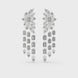 Luxury multi shape lab grown diamond chandelier earrings in gold with emerald, pear and marquise diamonds by Signora Jewels