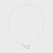Abstract diamond necklace with butterfly inspired open curve design