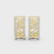 Modern geometric diamond hoop earrings
