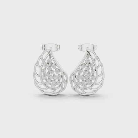 Elegant teardrop diamond earrings