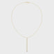 Diamond drop necklace with vertical line pendant design
