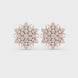 Diamond floral snowflake stud earrings in gold by Signora Jewels