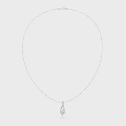 Solitaire twist diamond pendant necklace
