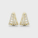 Diamond geometric statement earrings in gold by Signora Jewels