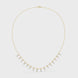 Baguette diamond necklace with delicate fringe drop design