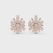 Diamond starburst stud earrings in gold by Signora Jewels