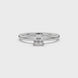 Asscher cut gemstone solitaire ring in gold with four-prong setting