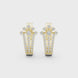 Floral diamond statement earrings in gold with lab grown diamonds by Signora Jewels
