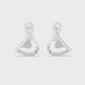 Swirl diamond stud earrings in gold with round lab grown diamonds