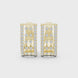 Contemporary diamond hoop earrings