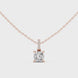 Minimal cushion cut diamond pendant in gold with lab grown diamonds by Signora Jewels