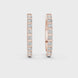 Gold diamond huggie hoop earrings for women