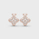 Geometric diamond stud earrings