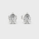Pear cut solitaire diamond stud earrings in gold with lab grown diamonds