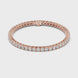 Classic round diamond tennis bracelet available in yellow gold white gold and rose gold with 49 brilliant diamonds in elegant collet setting design