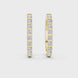 Gold diamond huggie hoop earrings for women