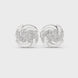 Diamond swirl floral stud earrings in gold by Signora Jewels