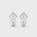 Geometric diamond hoop earrings