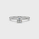 Asscher cut gemstone solitaire ring in gold with secure six-prong setting
