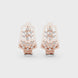 Diamond geometric floral earrings in gold by Signora Jewels