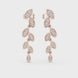 Graduated lab grown diamond drop earrings in gold with modern cascading pave design by Signora Jewels