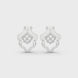 Floral diamond stud earrings